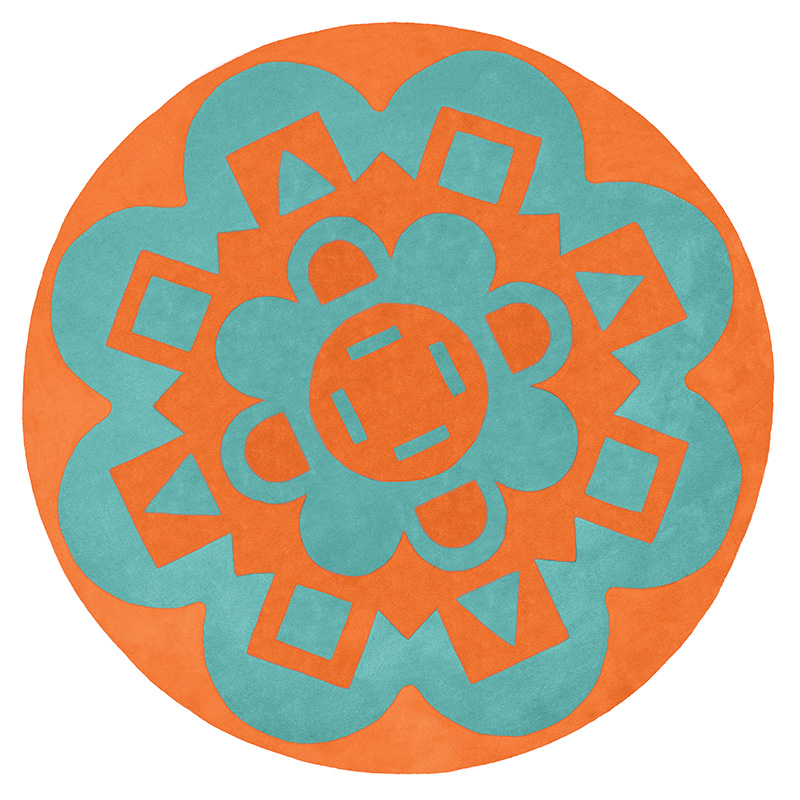 Armenia Mint and Orange by Floor_Story | floorstory.co.uk