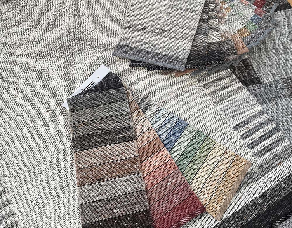 New LSI Tisca Rugs LOFT Design Collection: Made of 100% European and New Zealand Felted Wool offers 36 colors, plus 2 standard rug patterns